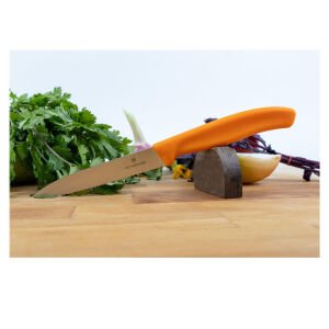 Victorinox 6.7799.2C1 Swiss Classic 2'li 10cm Soyma Bıçak Seti, Turuncu