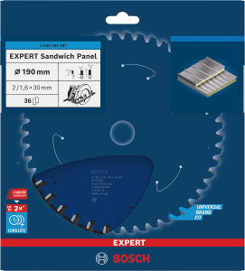 BOSCH 190 mm 36 Diş Daire Testere Bıçağı (Sandviç Paneller İçin)