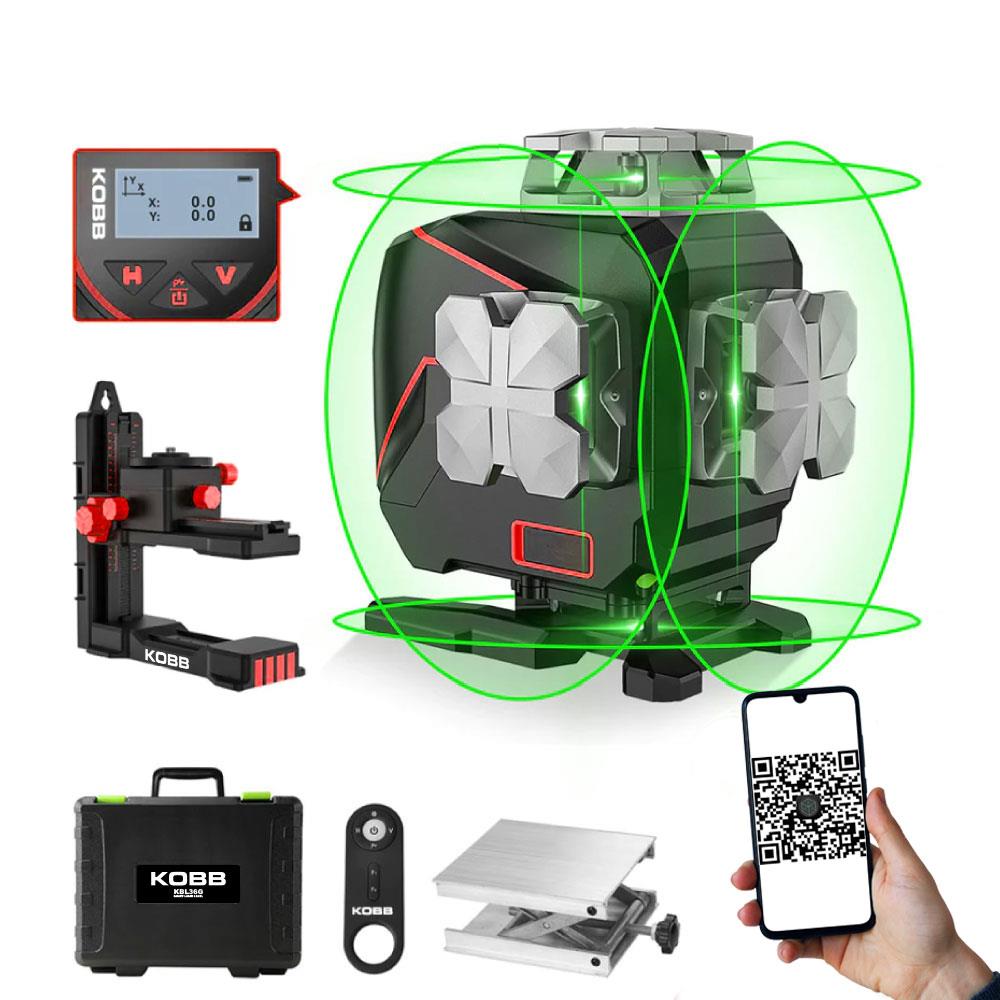 KOBB KBL36G Profesyonel Li-ion Şarjlı ve Pilli 4X360⁰ Otomatik
