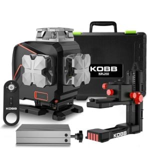 KOBB KBL36G Profesyonel Li-ion Şarjlı ve Pilli 4X360⁰ Otomatik Hizalamalı Yeşil Çapraz Çizgi Lazer Distomat Terazi + Uzaktan Kumanda