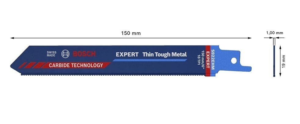 BOSCH S 922 EHM Paslanmaz İçin Tilki Kuyruğu Testere Ucu 150 mm