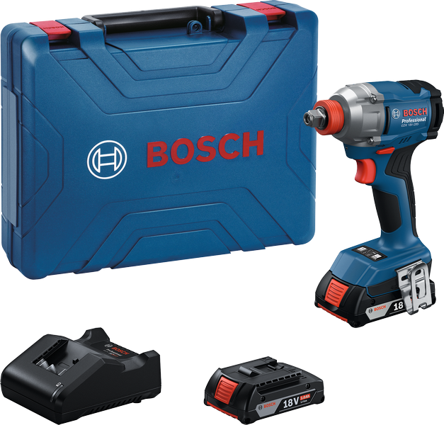 BOSCH GDX 18V-285 Şarjlı Somun Sıkma-Sökme ve Torklu Vidalama Makinası 18 Volt Çift Akü