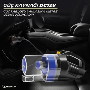 MICHELIN MC33375 Araç Süpürgesi 12 Volt
