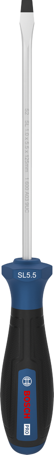 BOSCH Professional Düz Uçlu Tornavida SL 1.0 x 5.5 x 125 mm