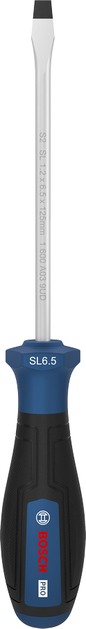 BOSCH Professional Düz Uçlu Tornavida SL 1.2 x 6.5 x 125 mm