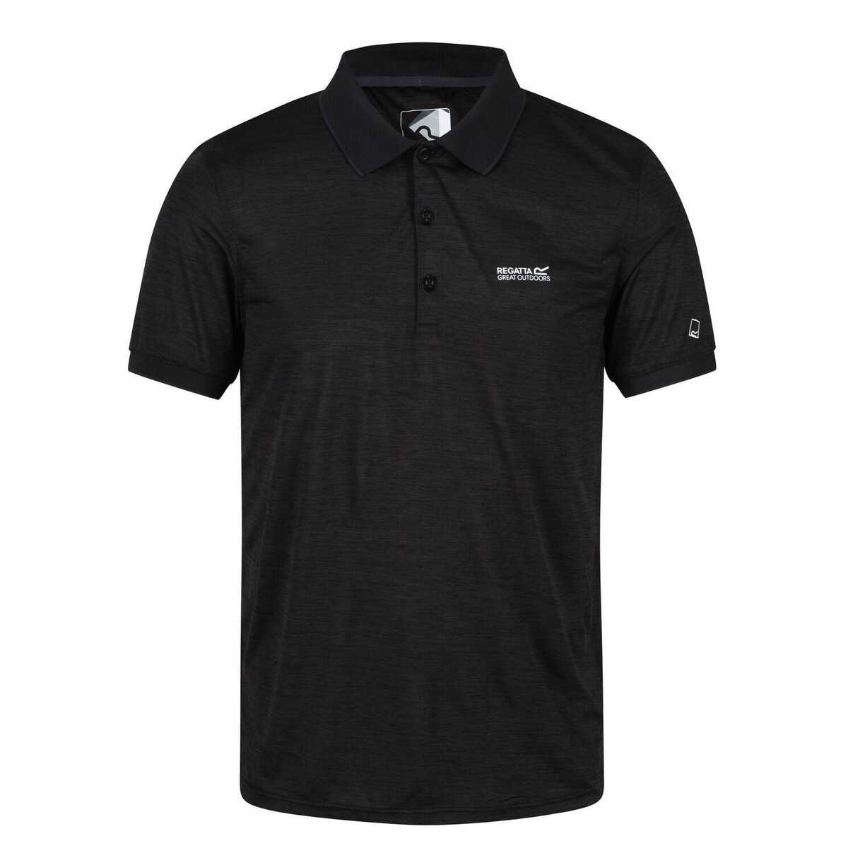 REGATTA Remex Polo Yaka Erkek T-Shirt Siyah