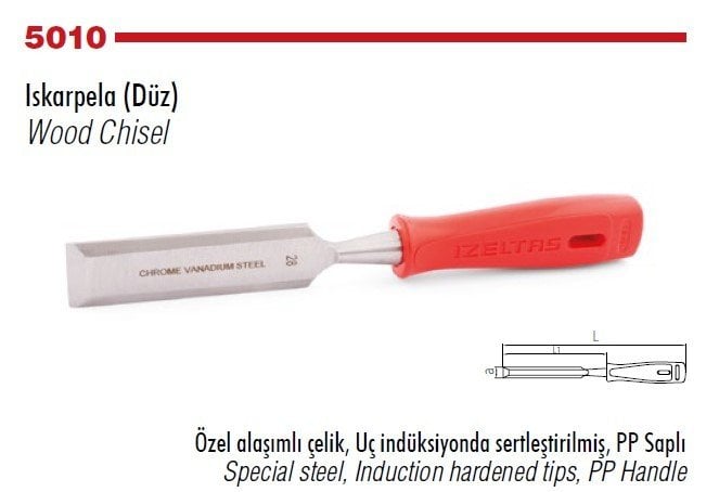 İZELTAŞ Düz Iskarpela 18 mm(5010 23 0018)