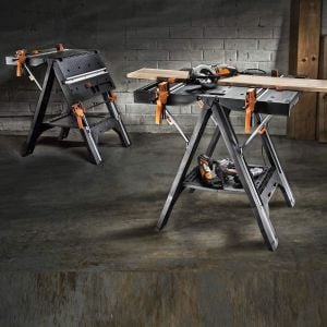WORX  WX051 Çok Fonksiyonlu Katlanır Çalışma Tezgahı + 2 Adet  Tetik İşkence