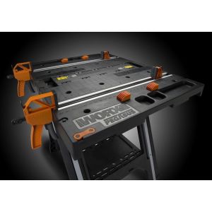 WORX  WX051 Çok Fonksiyonlu Katlanır Çalışma Tezgahı + 2 Adet  Tetik İşkence