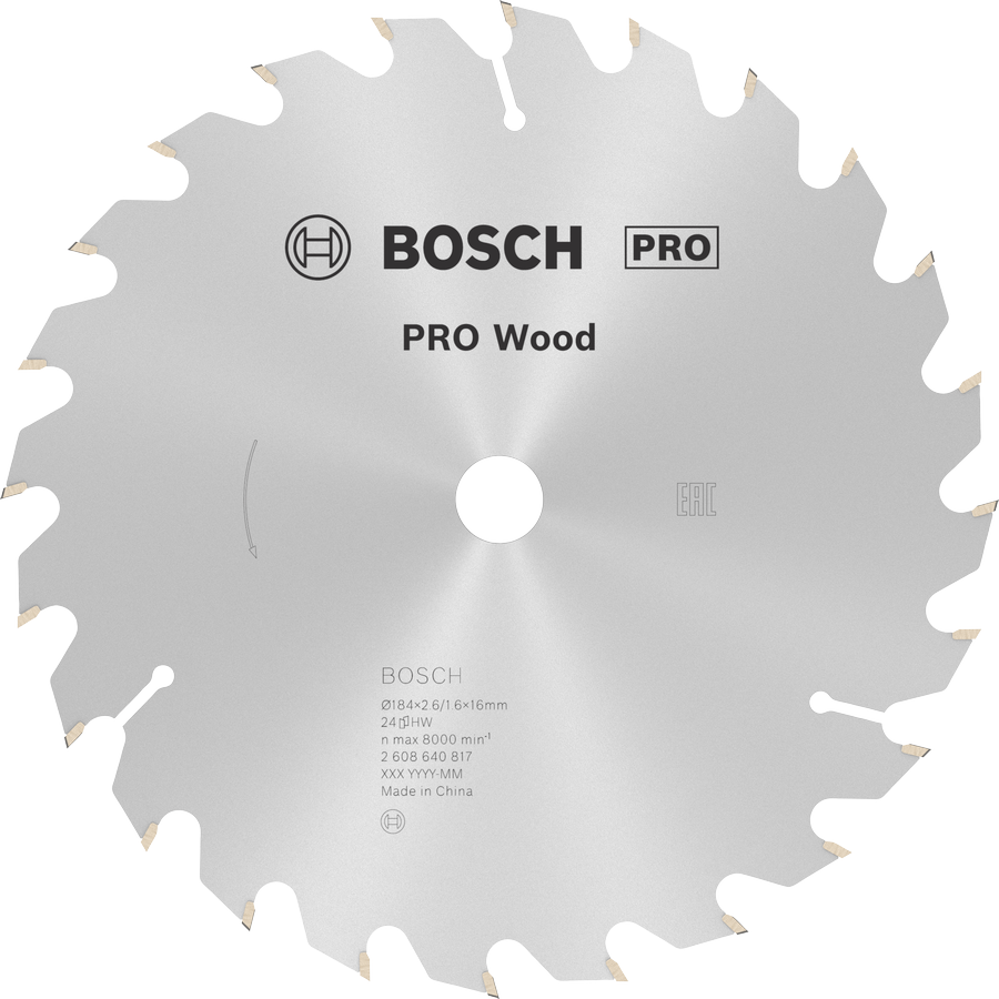 BOSCH Optiline Wood 184 mm 24 Diş Ahşap Daire Testere Bıçağı