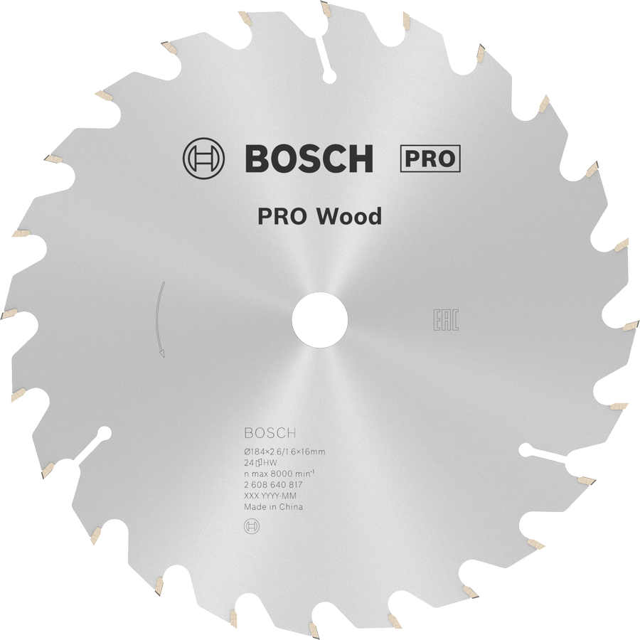 BOSCH Pro Wood 184 mm 24 Diş Ahşap Daire Testere Bıçağı
