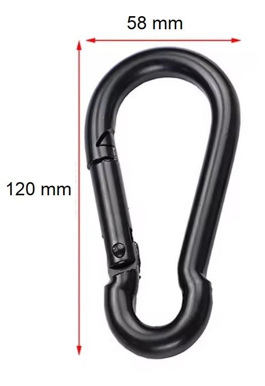 MEGPRO Boyalı Metal Kancalı Yaylı Karabina 11 mm