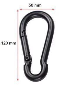 MEGPRO Boyalı Metal Kancalı Yaylı Karabina 11 mm