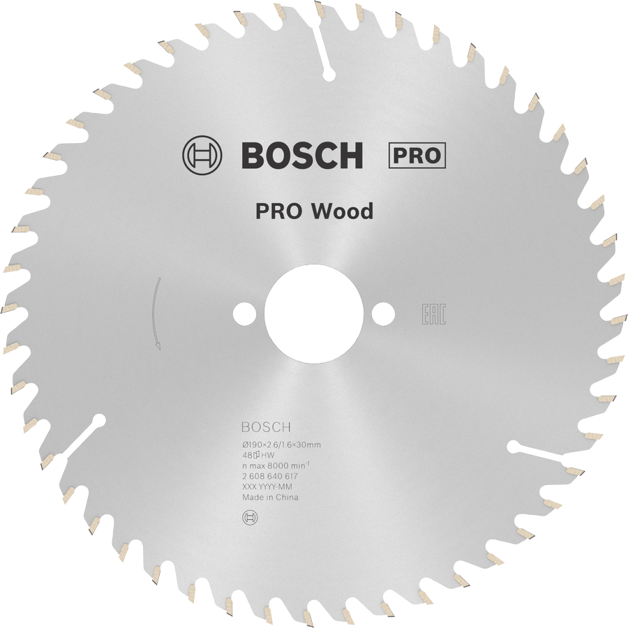 BOSCH Pro Wood 190x30 mm 48 Diş Ahşap Daire Testere Bıçağı