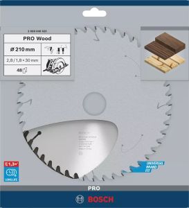 BOSCH Pro Wood 210 mm 48 Diş Ahşap Daire Testere Bıçağı
