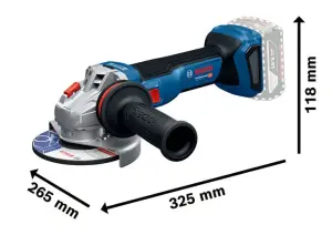 BOSCH GWS 18V-11 S Şarjlı Avuç Taşlama Çift Akülü 5.0 Ah