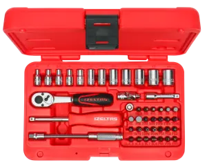 İZELTAŞ 45 Parça 1/4″ Altı Köşe Lokma Anahtar ve Bits Set