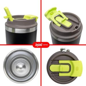 ROX Camping Pipetli Termos 0.48 Litre - Siyah (153CAMP0193)