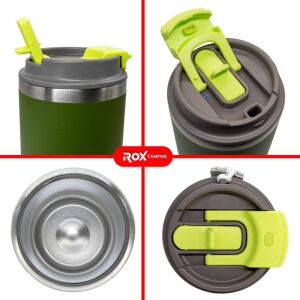 ROX Camping Pipetli Termos 0.48 Litre - Yeşil (153CAMP0194)