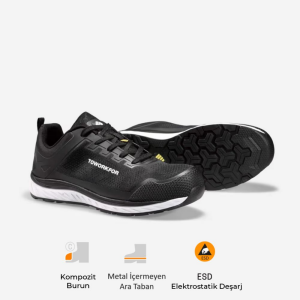 TOWORKFOR SUPER SET BLACK S1P SRC ESD 43 Numara İş Ayakkabısı
