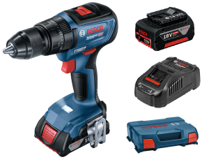 BOSCH GSB 18V-50 Kömürsüz Şarjlı Darbeli Matkap 18V 2+5 Ah Çift Akü