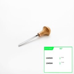 STRYI 134503 Avuç İçi V Ağız 45 Derece Ahşap Oyma Iskarpelası 3 mm