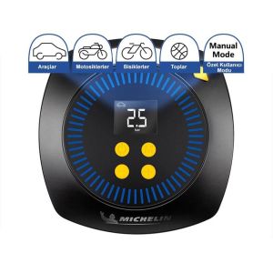 MICHELIN MC27010 Dijital Göstergeli Hava Pompası 12 Volt 100 Psi