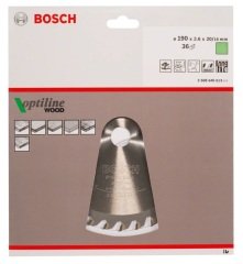 BOSCH Optiline Wood 190x20 mm 36 Diş Ahşap Daire Testere Bıçağı