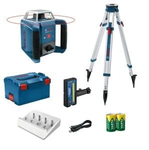 BOSCH GRL 400 H Şarjlı Rotasyon Lazerli Nivo Seti 400 mt Mesafeli