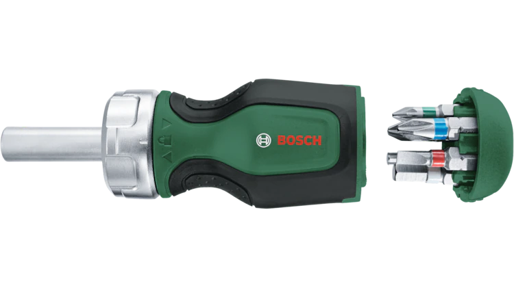 BOSCH Yeşil Cırcır Topaç Tornavida Değişebilir 6 Uçlu