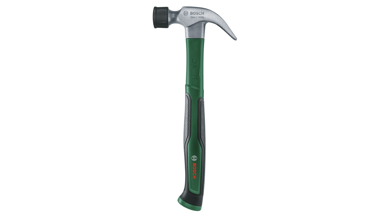 BOSCH 450 Gr Orta Boy Yuvarlak Başlı - Çatal Ağızlı Yumuşak Tamponlu Çekiç 16 OZ Thumbnail