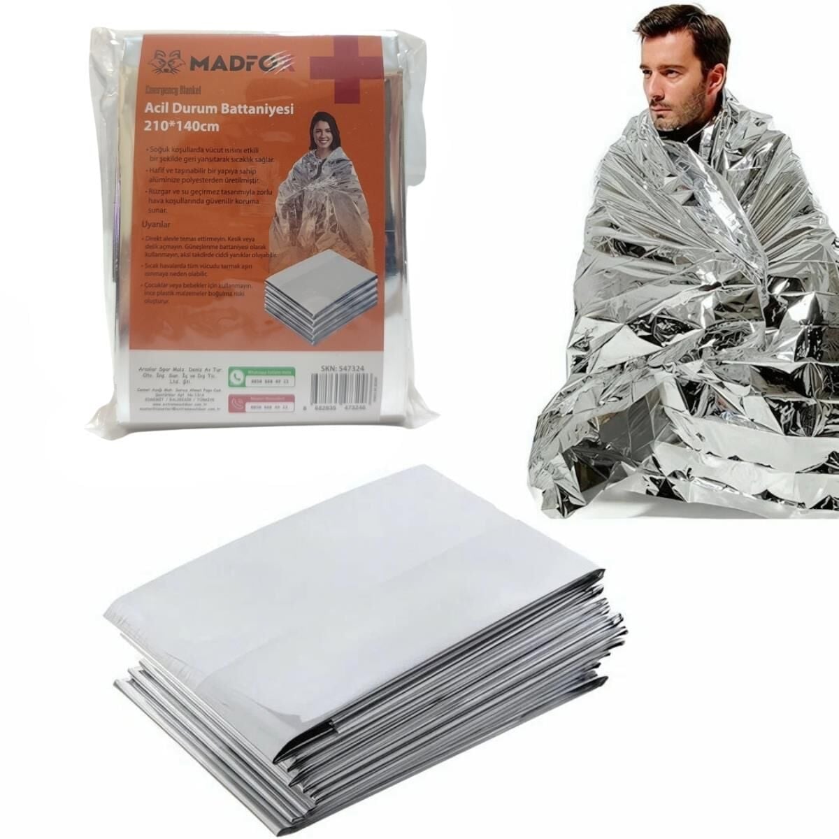 MADFOX Acil Durum Battaniyesi 210x140 cm (Emergency Blanket)