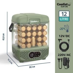 COOLIST CLK12G Taşınabilir Kompresörlü Oto Buzdolabı 12 Litre (12/24 Volt)