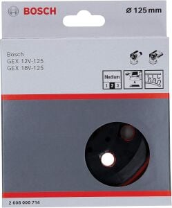 BOSCH Orta Sert 125 mm Zımpara Tabanı (GEX 12V-125 & GEX 18V-125 Serisi İçin)  2608000714