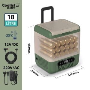 COOLIST CLK18W Taşınabilir Kompresörlü OtoBuzdolabı 18 Litre (12/24 Volt)