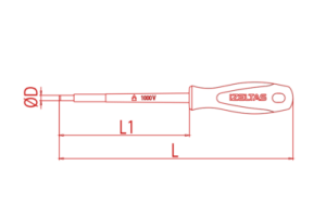 İZELTAŞ 1000V Yıldız İzoleli Elektrikçi Tornavida 4.5x80 (4145 18 4580)