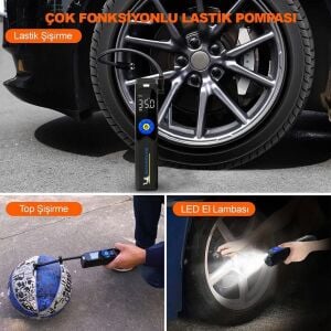 MICHELIN MC34648 Şarjlı Taşınabilir Hava Pompası 150 PSI