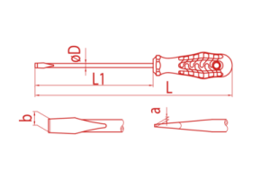 İZELTAŞ Düz Rod Seri Tornavida 4x100 (4300 17 4100)