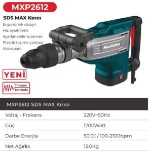 MAX-EXTRA MXP 2612 SDS-Max Elektrikli Kırıcı 12 kg