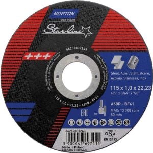 NORTON 115x1 mm Inox Kesme Taşı (Starline) 25'li Paket