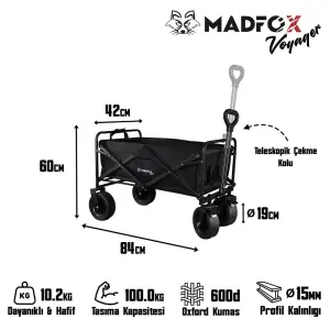 MADFOX Voyager Katlanır Çok Amaçlı Taşıma Arabası