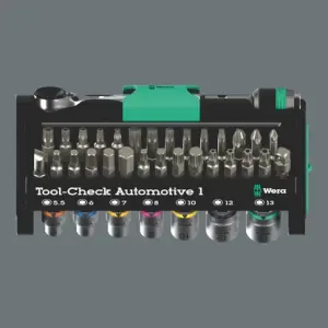 WERA Tool-Check Automotive 1 Lokma ve Bits Uç Takımı 38 Parça