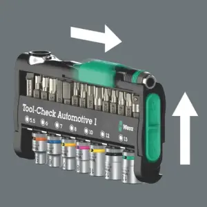 WERA Tool-Check Automotive 1 Lokma ve Bits Uç Takımı 38 Parça