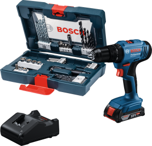 BOSCH GSB 183-LI 18 Volt 2.0 Ah Tek Akülü Matkap (41 Parça Takım Çantalı Set)