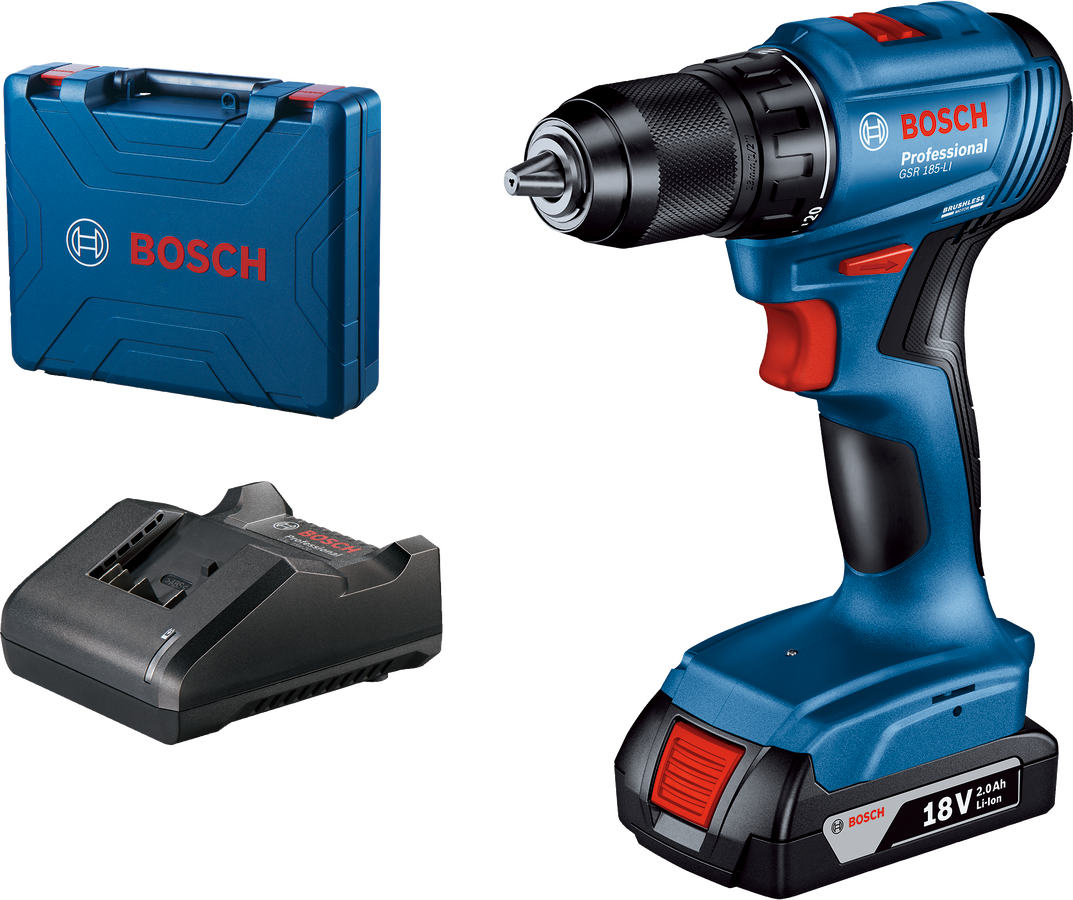 BOSCH GSR 185-LI Tek Akülü Şarjlı Matkap 18 Volt 2.0 Ah