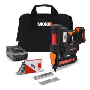 WORX WX844 20Volt/2.0Ah Li-ion 16-40mm Profesyonel Şarjlı Çivi - Zımba Makinesi + 2700 Adet Yedek Zımba
