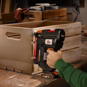 WORX WX844 20Volt/2.0Ah Li-ion 16-40mm Profesyonel Şarjlı Çivi - Zımba Makinesi + 2700 Adet Yedek Zımba