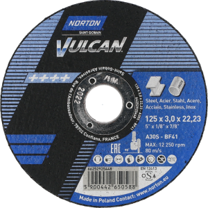 NORTON 125x3 mm Inox Kesme Taşı