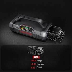 Lokithor APARTX2500 12V 2500Amp LiFePO4 Akıllı Akü Takviye + Pompa + Powerbank + Led Lamba