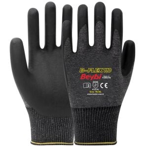 BEYBİ B-Flex 110 B-Flex110 Likralı Köpük Nitril Eldiven No:9